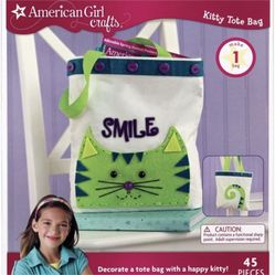 American Girl Crafts Kitty Tote Bag. Had some writing on box see Pic 