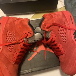 Jordan Red Suede 5 Size 11