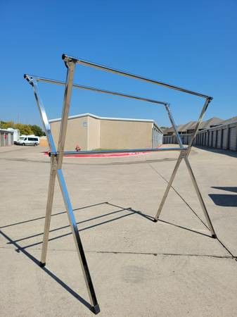 Adjustable Fold Up X Stainless Steel Indoor Outdoor Clothes Drying Rack