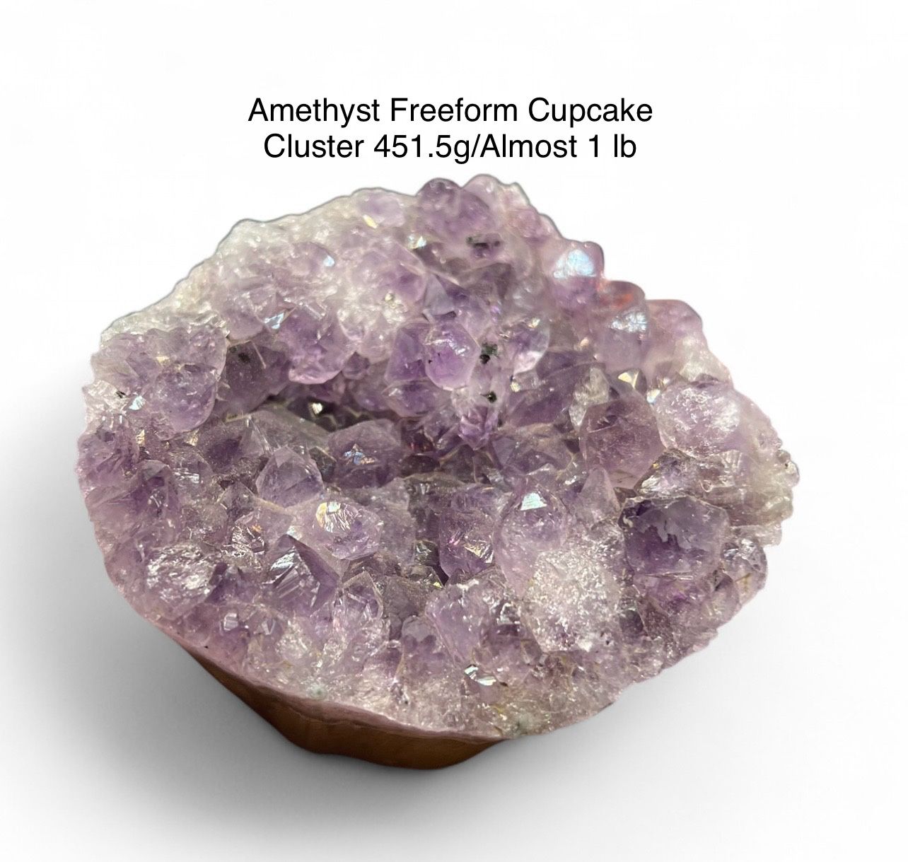 Amethyst Genuine Freeform Cupcake Crystal Geode from Brazil 451.5g/Almost 1 lb