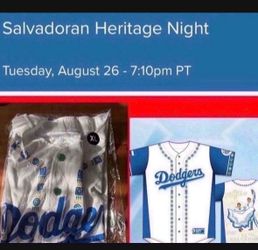 Los Angeles Dodgers Salvadoran Heritage Night Jersey SGA 8/26/25 XL