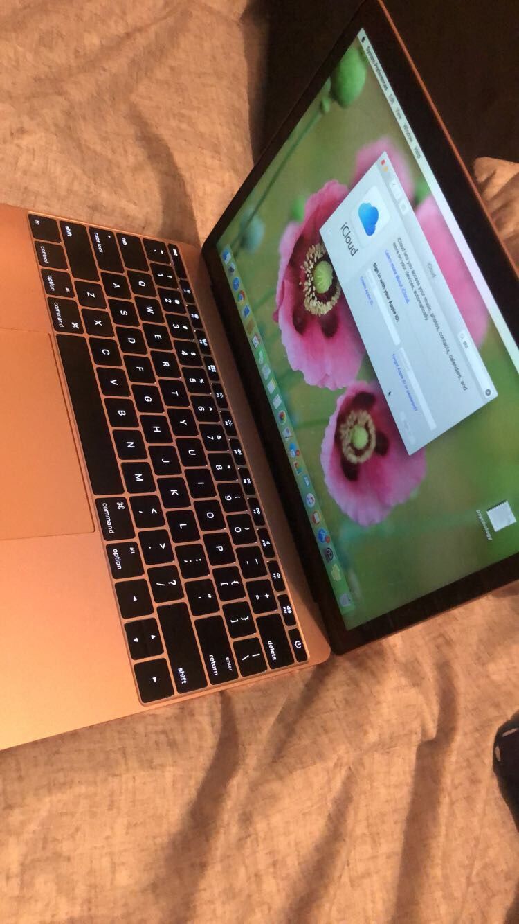 Rose gold apple Laptop