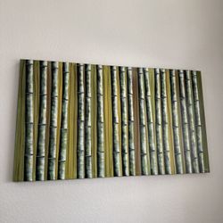 MODERN WALL ART (GREEN / BAMBOO STYLE)