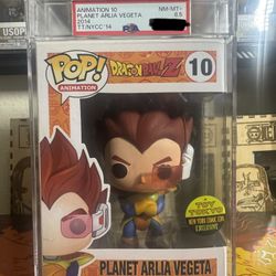 Planet Arlia Vegeta Funko Pop Vinyl #10 Limited Edition Dragon Ball Z NYCC/Toy Tokyo PSA 8.5