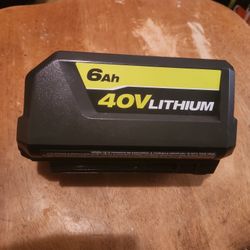 RYOBI 40V High Capacity Lithium 6Ah Battery OP40605VNM