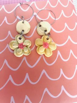 Poly Handmade Flower Earrings