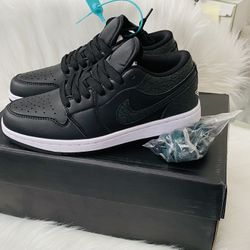 “Nike Air Jordan 1 Low Black Elephant Print Men’s Sneakers – Size [8.5] – Classic Retro Style” 