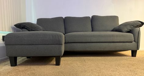 Grey couch with chais lounge sofa bed