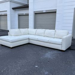 Sectional Real Leather Sofa/Couch. Free Delivery