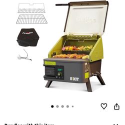 EXIT Fire'n'Go 20V Portable Wood Pellet Grill Smoker