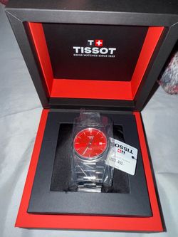 Tissot PRX Watch Red Dial Stainless Steel