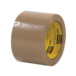 3M Scotch Box Sealing Tape 375 - 3 in x 55 yards Pack of 6 Rolls