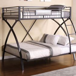 NEW OFFER!!🔥🔥 TWIN/FULL BUNK BED!!🔥(mattress is not included)⚡️Visit Our Showroom📍Apply Now✅ 