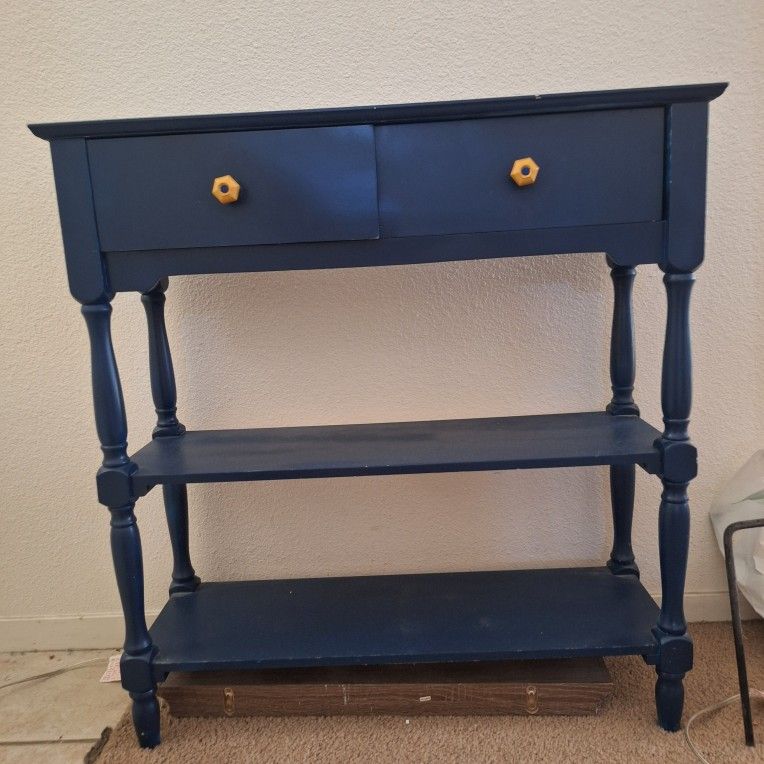 Adorable Wooden Navy Console Table