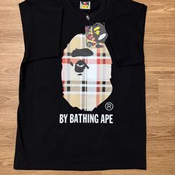 Black burberry bape tee