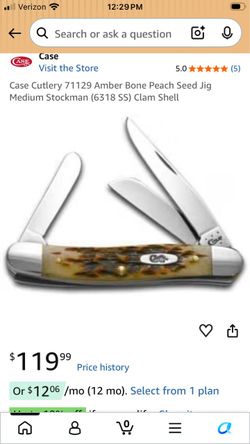 Case Cutlery Amber Bone Medium Stockman Pocket Knife
