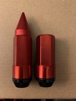 Spike Red Lug Nuts Tuner Jdm 12x1.5 Jdm Metal Base