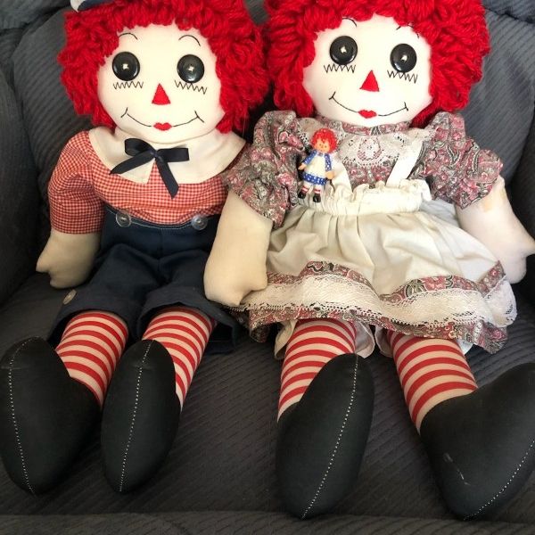 Raggedy Ann And Raggedy Andy 20" Dolls