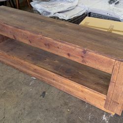 New assembled 71X15.5X24in solid wood tv stand 