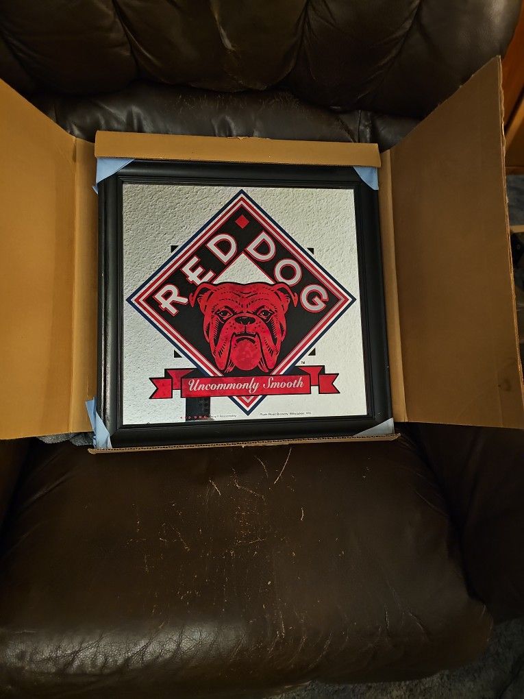 Red Dog bar mirror