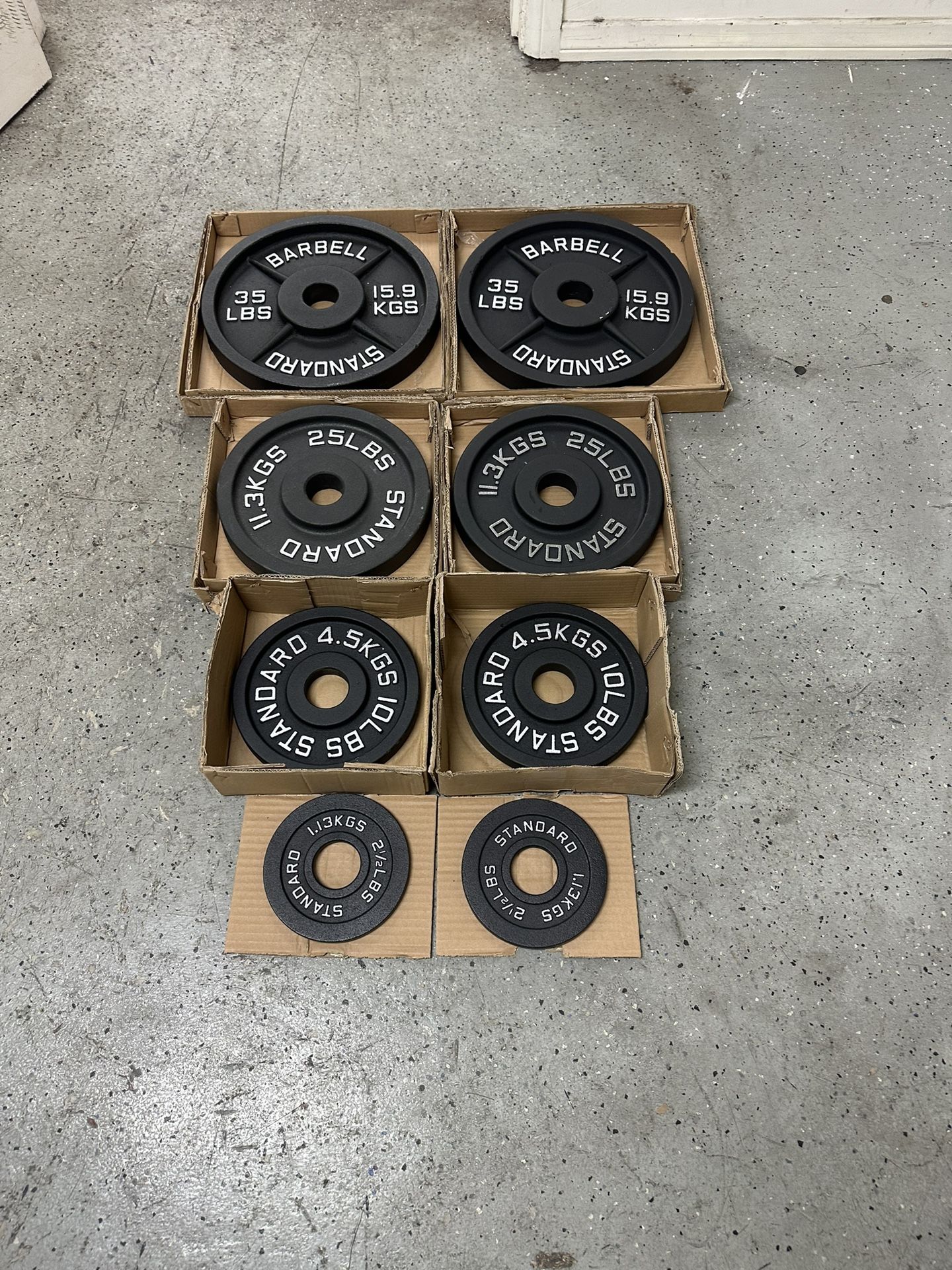 145 lb Olympic Cast Iron Weight Set Brand New Still In The Box 📦   