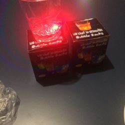 2 LED Light Up Drink ware Bubble Rocks