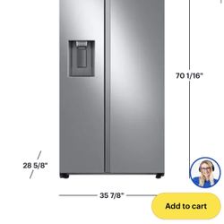 Samsung - 22 cu. ft. Side-by-Side refrigerator 