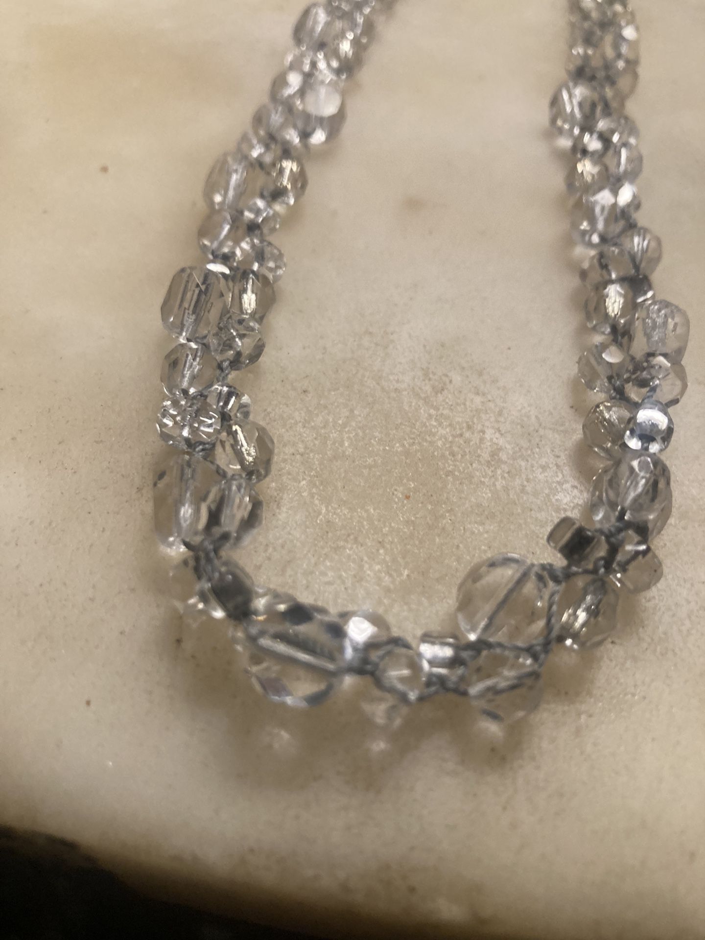 Unique Crystal Bead Choker Retro 1950s