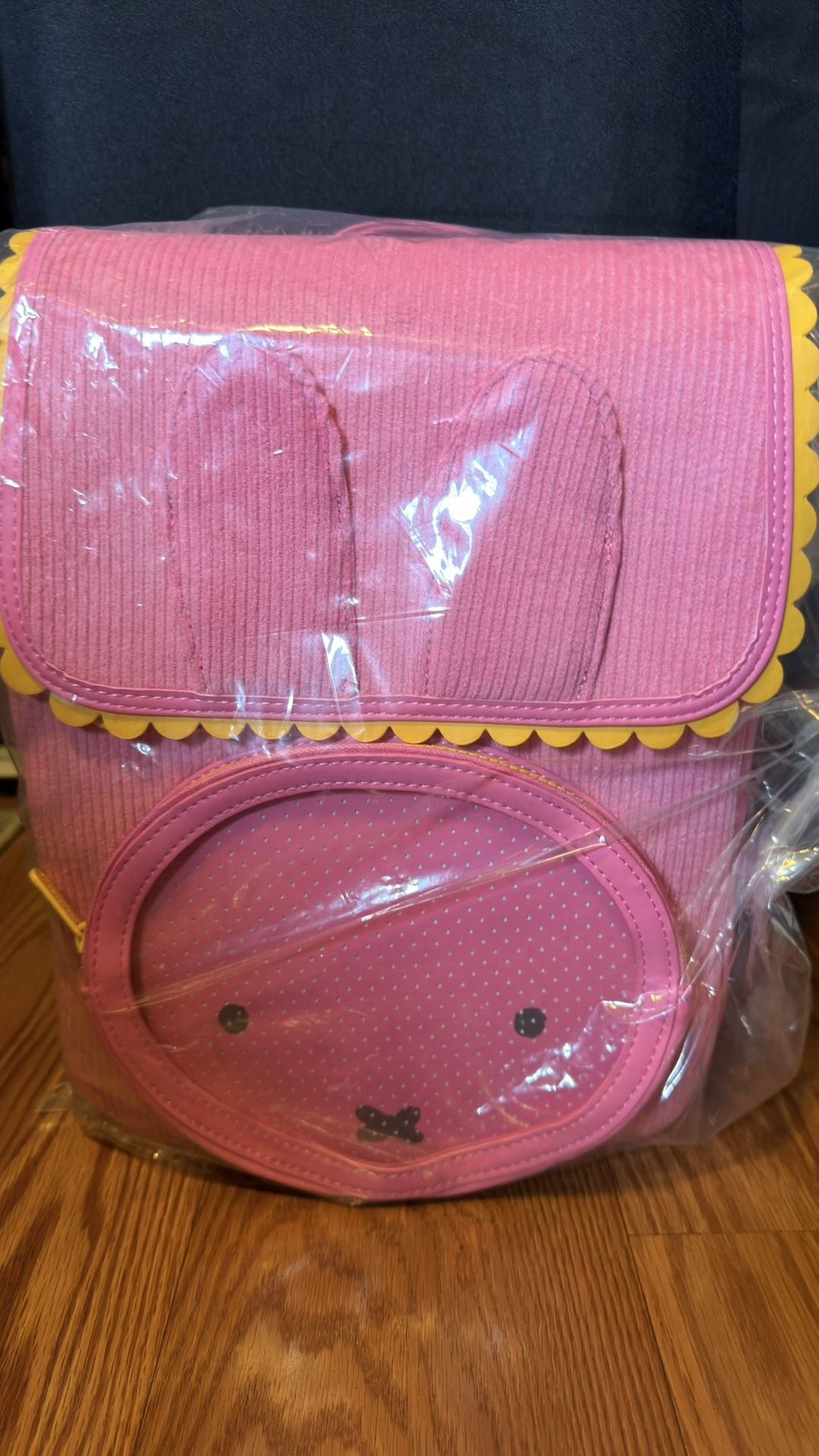 Miffy Corduroy and Faux Leather Pin Trading Backpack