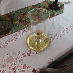 CANDLE HOLDER  WITH GLASS GLOBE