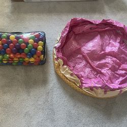 Plastic balls and donut swimming pool 