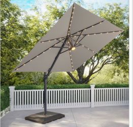 Seasons Sentry 10' Square Solar LED Cantilever Umbrella missing the holder part