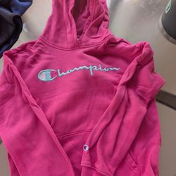 Champion Pink Hoodie Sweatshirt Pullover