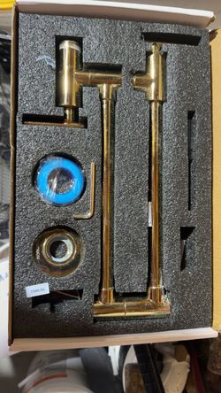 Gold Wall-Mount Pot Filler Faucet