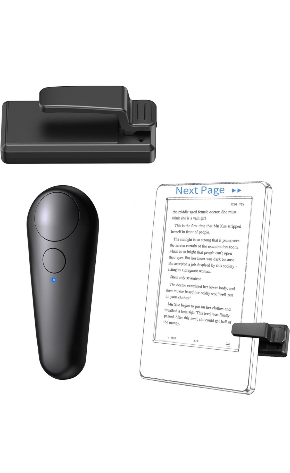 New RF Remote Control Page Turner for Kindle Paperwhite Kobo eReaders