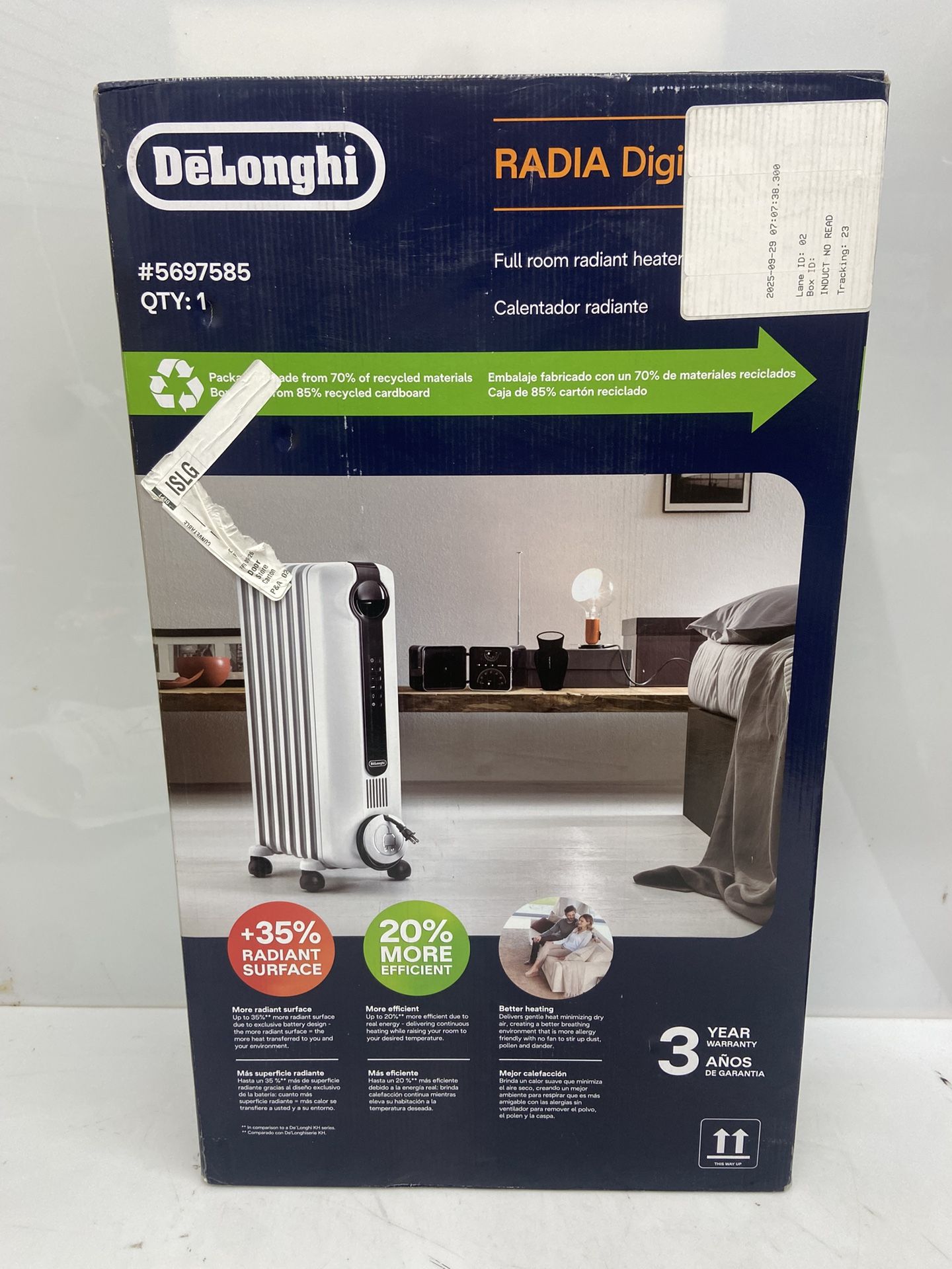 DeLonghi 1500 -Watt Electric Space Heater Item #(contact info removed) | Model #TRLSR0715EL