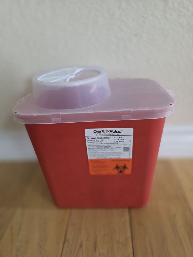 Sharps Needle Storage Container. Two Gallon Size .