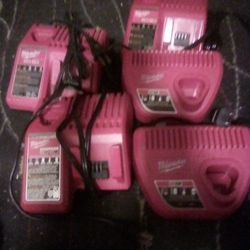 Milwaukee Batteries Charger  $40 Each 