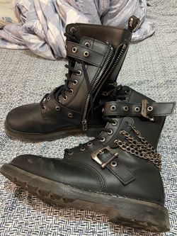 Demonia Strap Chain Boots (Size 13)
