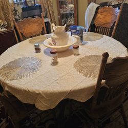 Oak Dining Table And 4 Chairs