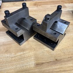 Extra Large Precision V Block Set With Clamps Workholding 4”x4”x3” Machinist cnc tools vise fixture