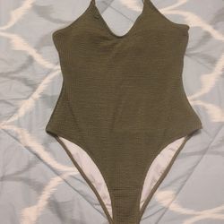 NEW BEAUTIFUL KHAKI GREEN BATHING SUIT SIZE XL. CASH PICKUP ONLY 