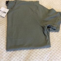 Green V-neck Shirt