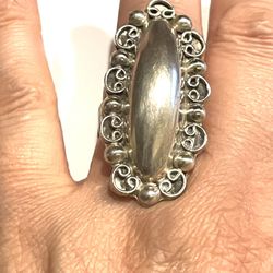 Sterling Taxco TB-154 Ring Sz 8