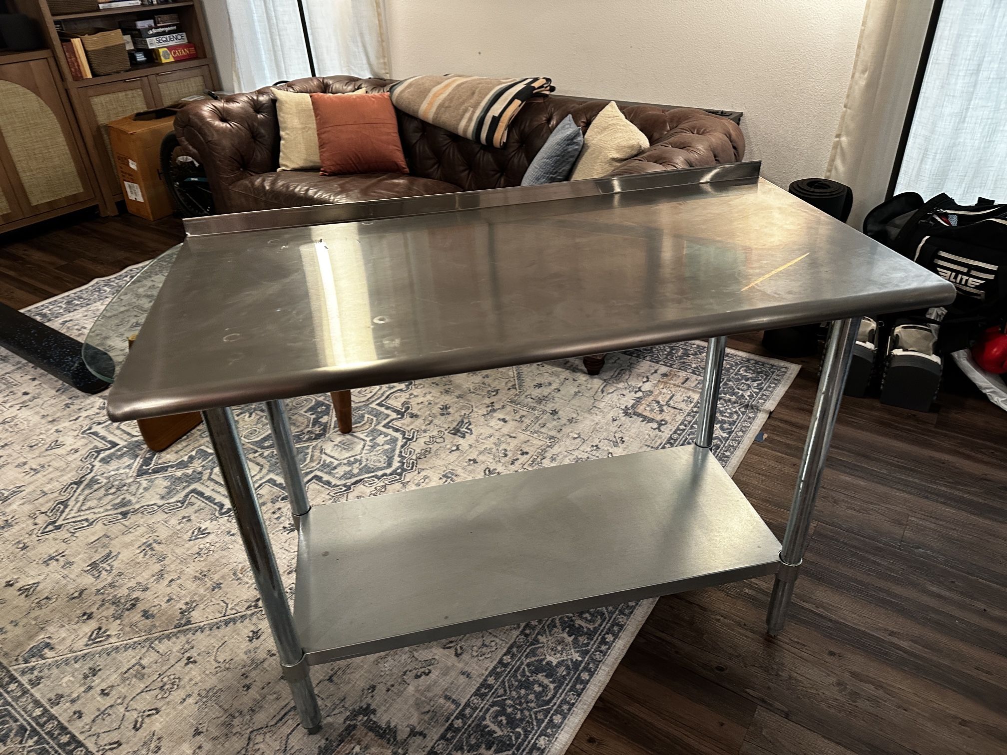 Stainless Steel Work Table with Casters – Heavy Duty