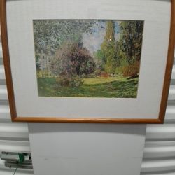 NEW "PRINT" OF CLAUDE MONET PAINTING, FRAMED AND MATTED WELL BY LOCAL ARTIST IN NAPLES FL, 1 OF 3 PRINTS OTHER PRINTS AVALIABLE!!!
