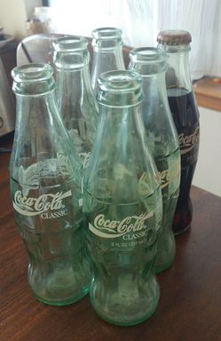 6 Vintage Coca Cola Bottles