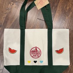 Trader Joe watermelon large tote bag custom new