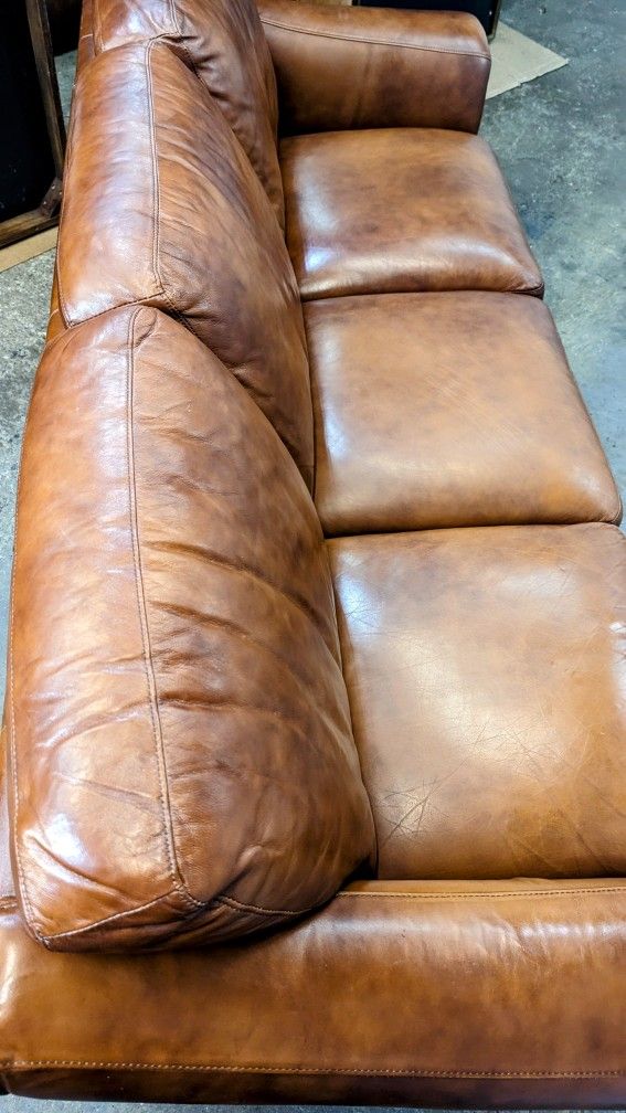 Robinson & Robinson Top Grain Leather Sofa Couch for Sale in Des Plaines, IL OfferUp