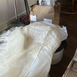 Wedding Dress And Veil Size 14